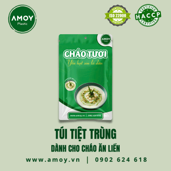 Túi tiệt trùng cháo ăn liền in ấn đẹp mắt cao cấp