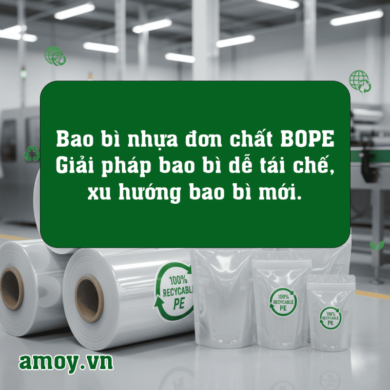 Bao bì nhựa đơn chất BOPE Giải pháp bao bì dễ tái chế, xu hướng bao bì mới