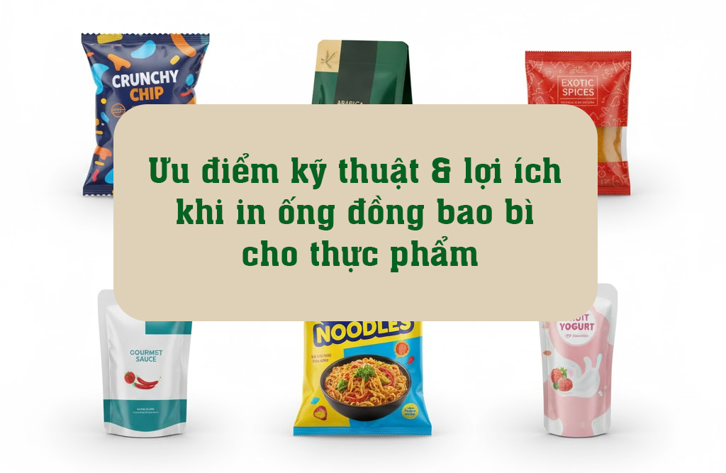 Ưu điểm kỹ thuật lợi ích khi in ống đồng bao bì thực phẩm